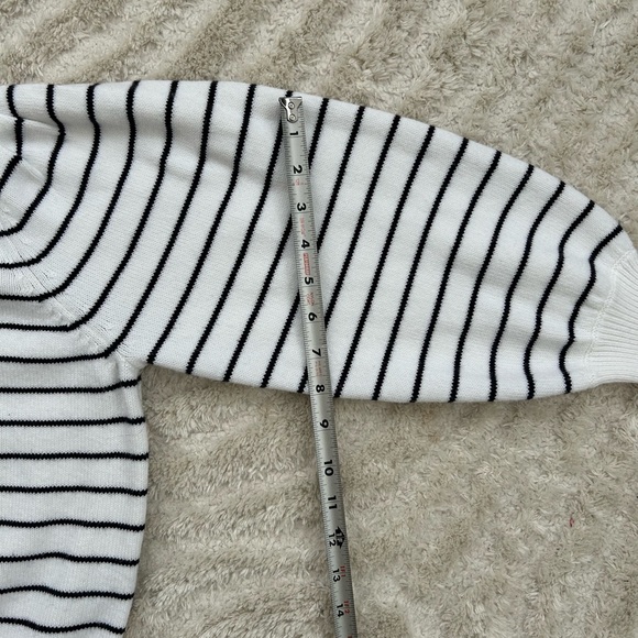French Connection White and Black Striped Sweater - Picture 6 of 6